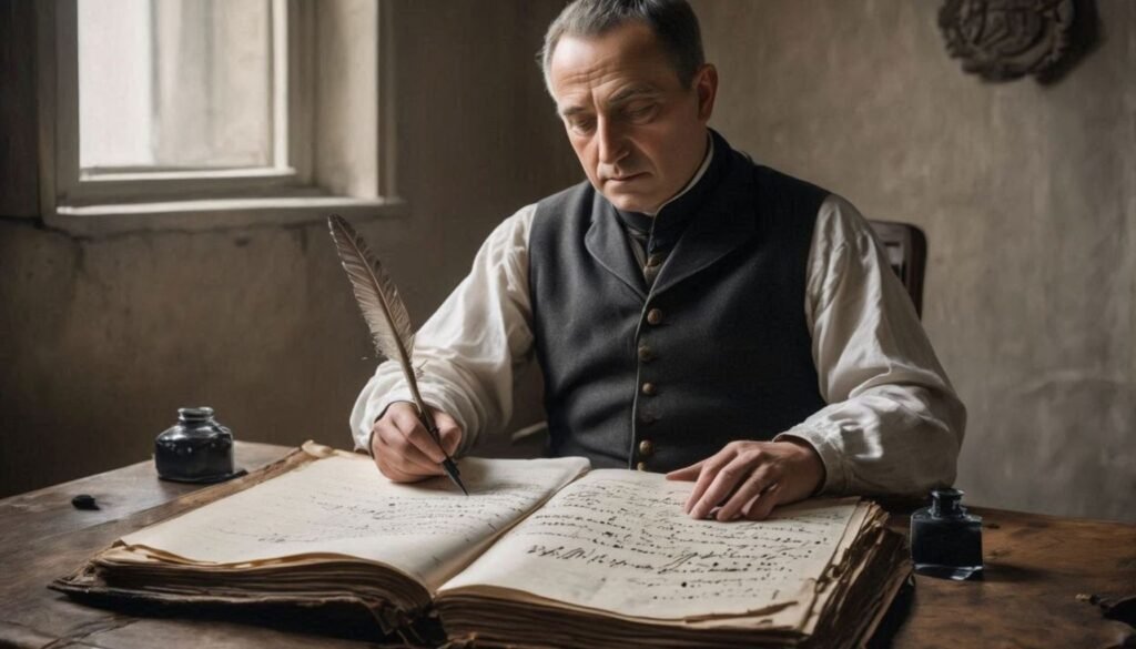 italian civil clerk writing birth record 19th century