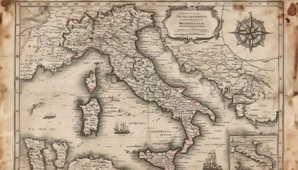 antique map italy historical regions